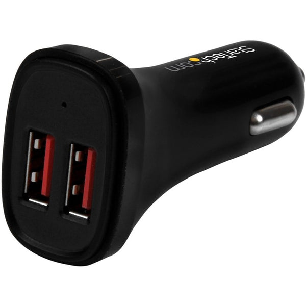 StarTech.com Dual Port USB Car Charger - Black - High Power 24W/4.8A - 2 port USB Car Charger - Charge two tablets at once Default Title