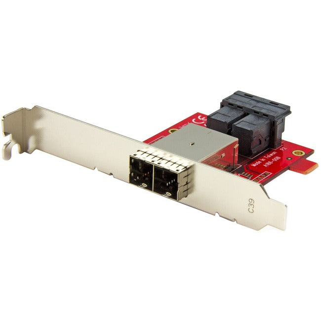 StarTech.com Mini-SAS Adapter - Dual SFF-8643 to SFF-8644 - with Full and Low-Profile Brackets - 12Gbps