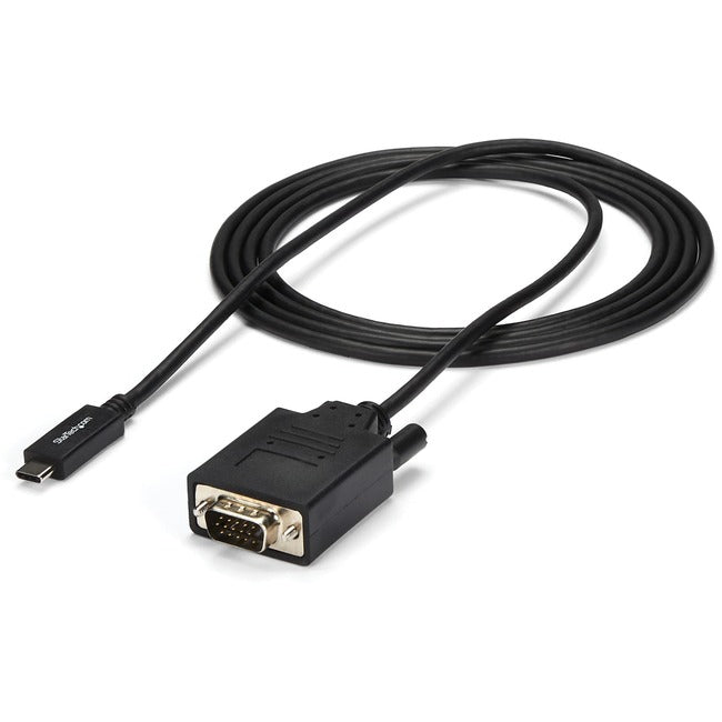 StarTech.com 2m / 6 ft USB C to VGA Cable - USB Type C to VGA - 1920 x 1200 - Black Default Title