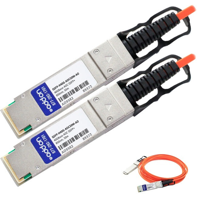 AddOn Cisco Compatible TAA Compliant 40GBase-AOC QSFP+ to QSFP+ Direct Attach Cable (850nm, MMF, 50m) Default Title