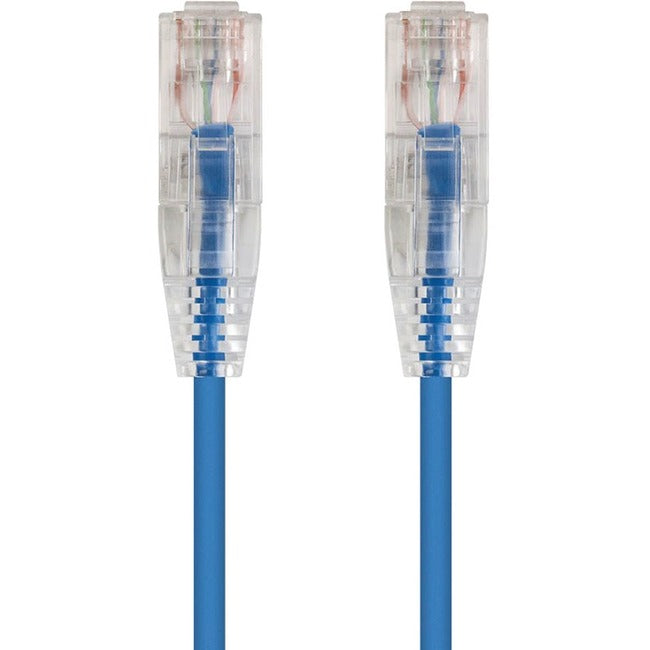 Monoprice SlimRun Cat6 28AWG UTP Ethernet Network Cable, 10ft Blue