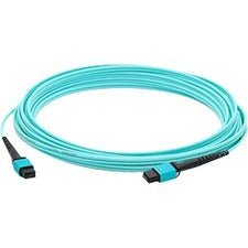 AddOn 4m MPO (Female) to MPO (Female) 12-strand Aqua OM3 Crossover Fiber OFNR (Riser-Rated) Patch Cable Default Title