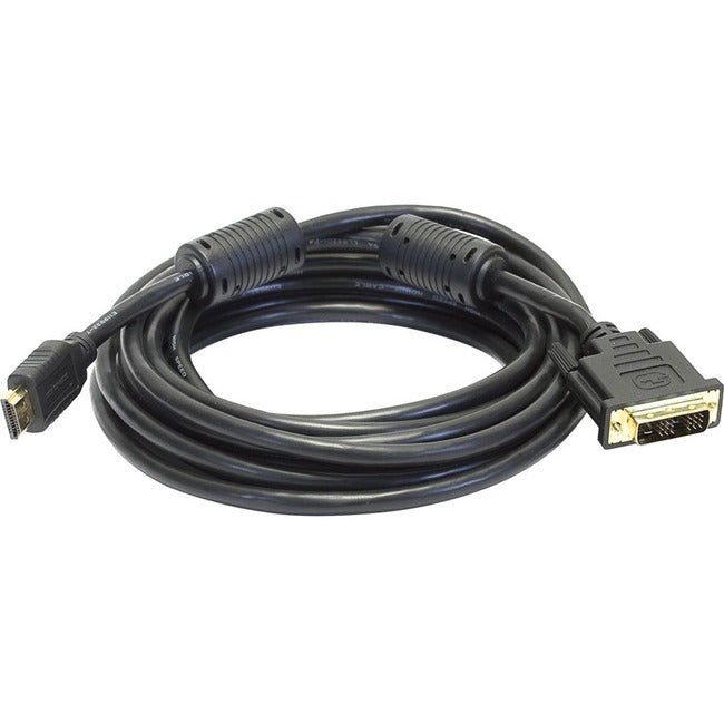 Monoprice 15ft 28AWG Standard HDMI to DVI Adapter Cable with Ferrite Cores, Black Default Title