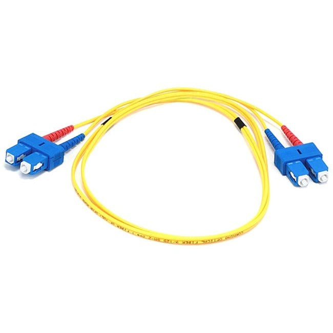 Monoprice Fiber Optic Cable, SC/SC, Single Mode, Duplex - 1 meter (9/125 Type) - Yellow Default Title