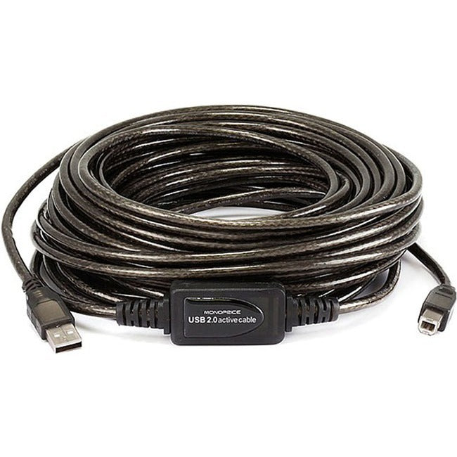 Monoprice 49ft 15M USB 2.0 A Male to B Male Active Cable Default Title
