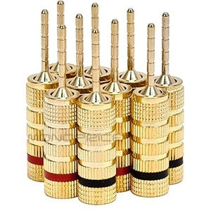 Monoprice, Inc. Speaker Pin Plugs_ Pin Screw Type 5pair Default Title