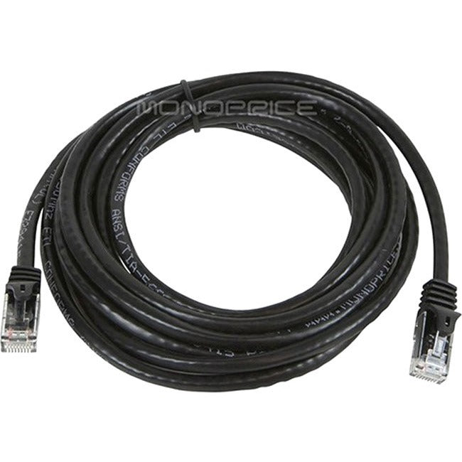 Monoprice FLEXboot Series Cat6 24AWG UTP Ethernet Network Patch Cable, 10ft Black Default Title