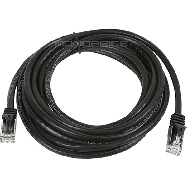 Monoprice FLEXboot Series Cat6 24AWG UTP Ethernet Network Patch Cable, 10ft Black Default Title