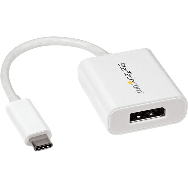 StarTech.com USB C to DisplayPort Adapter - USB Type-C to DP Adapter for USB-C devices such as your 2018 iPad Pro - 4K 60Hz - White