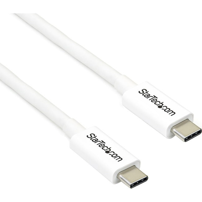 StarTech.com 2m Thunderbolt 3 Cable - 20Gbps - White - Thunderbolt / USB-C / DisplayPort Compatible - Thunderbolt 3 USB-C Cable Default Title