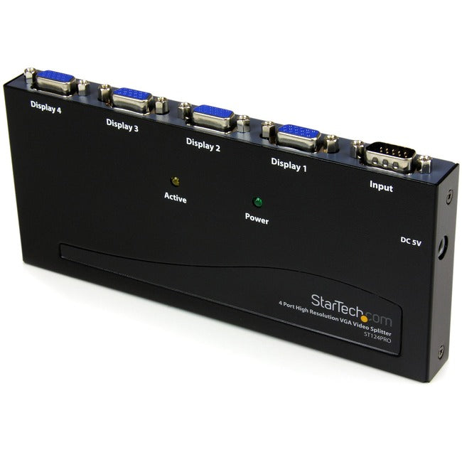 StarTech.com 4 Port High Resolution VGA Video Splitter - 300 MHz - VideoView Pro 47 Port High Resolution 300 MHz Video Splitter - Video splitter - 4 ports Default Title