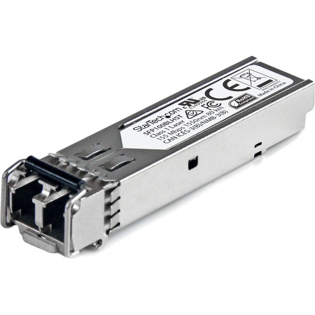 StarTech.com 100BASE-LH MSA Compliant SFP Module - LC Connector - Fiber SFP Transceiver - Lifetime Warranty - 100 Mbps - Max. Transfer Distance 80 km (49.7 mi)