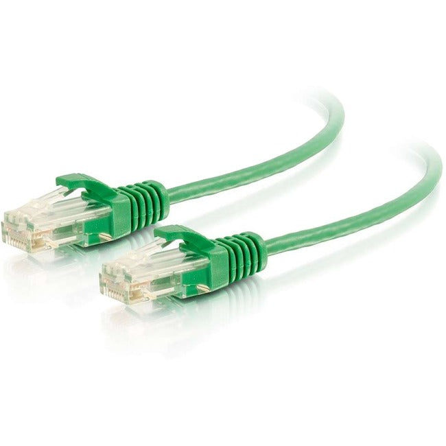 C2G 10ft Cat6 Snagless Unshielded (UTP) Slim Ethernet Network Patch Cable - Green