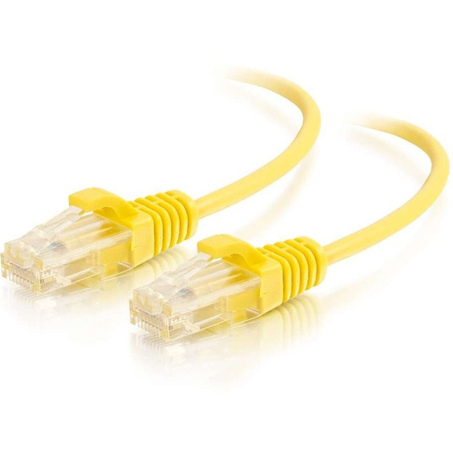 C2G 1 Fuß Cat6 Snagless Unshielded (UTP) Slim Ethernet-Netzwerk-Patchkabel – Gelb