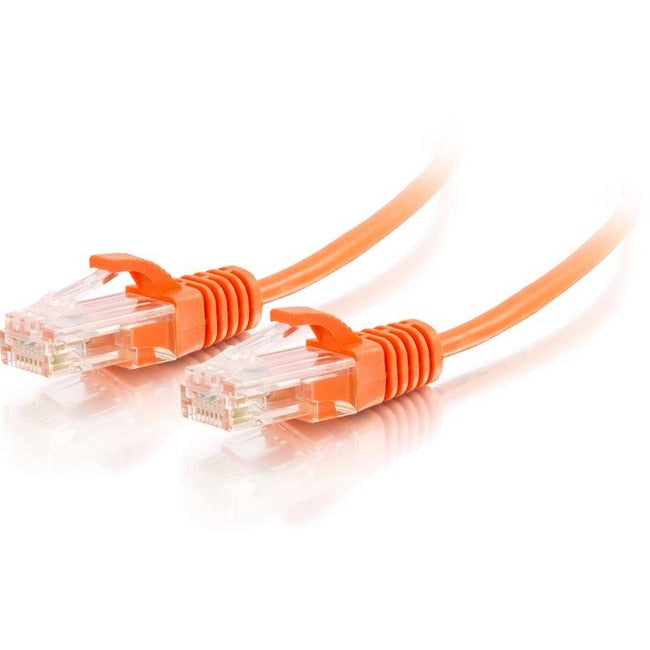 C2G 3ft Cat6 Snagless Ungeschirmtes (UTP) Slim Ethernet-Netzwerk-Patchkabel – Orange
