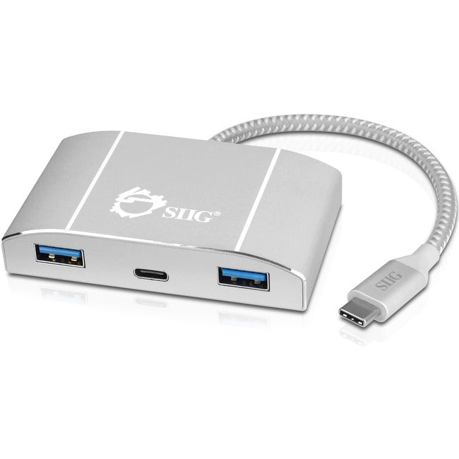 SIIG USB-C auf 4-Port USB 3.0 Hub mit PD-Aufladung – 3A/1C