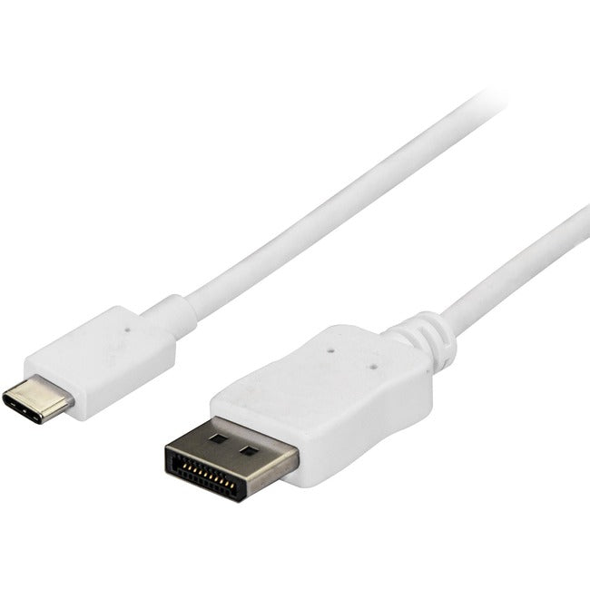 StarTech.com 6 ft / 1.8m USB C to DisplayPort Cable - USB C to DP Cable - 4K 60Hz - White - Works with USB-C devices such as MacBook, MacBook Pro, 2018 iPad Pro, HP Pro Tablet 608 G1, Thinkpad Yoga 900s