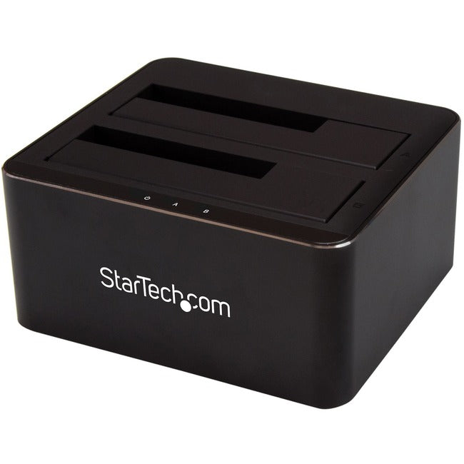 StarTech.com Dual Bay SATA HDD-Dockingstation für 2 x 2,5/3,5 Zoll SATA SSD/HDD – USB 3.0 – SATA-Festplatten-Dockingstation