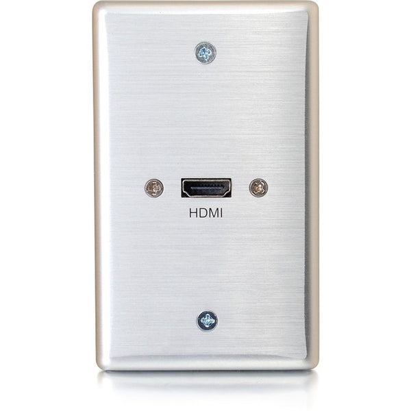 C2G Single Gang Wall Plate with HDMI Pigtail Aluminum Default Title