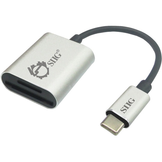 SIIG USB-C 2-in-1-Kartenleser für SD und Micro SD – Silber