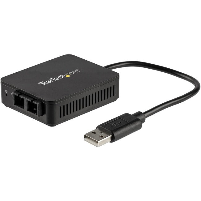 StarTech.com USB-zu-Glasfaser-Konverter – 100BaseFX SC – USB 2.0-zu-Ethernet-Netzwerkadapter – 2 km MM – Windows Mac und Linux