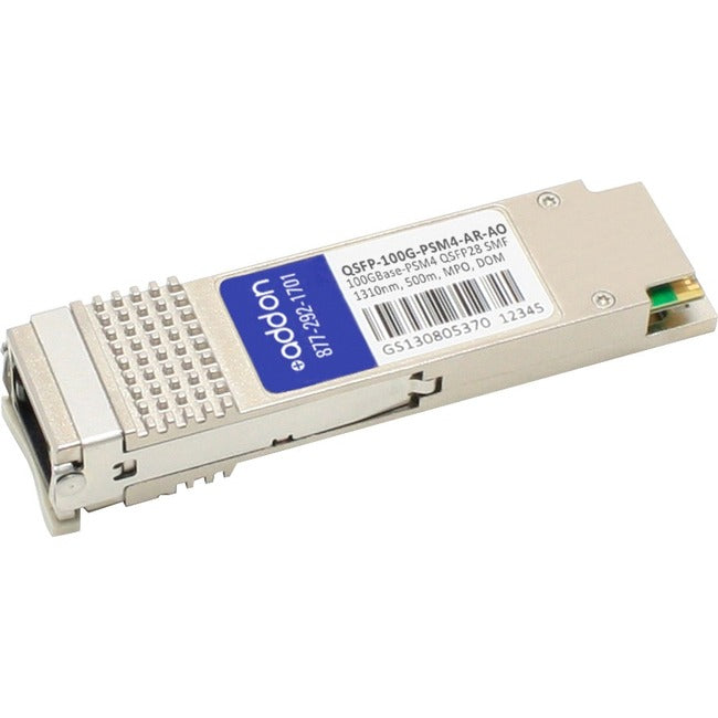 AddOn Arista Networks QSFP-100G-PSM4-kompatibler TAA-konformer 100GBase-PSM4 QSFP28-Transceiver (SMF, 1270 nm bis 1330 nm, 500 m, MPO, DOM)