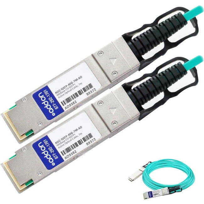 AddOn Dell AOC-QSFP-40G-7M Compatible TAA Compliant 40GBase-AOC QSFP+ to QSFP+ Direct Attach Cable (850nm, MMF, 7m)