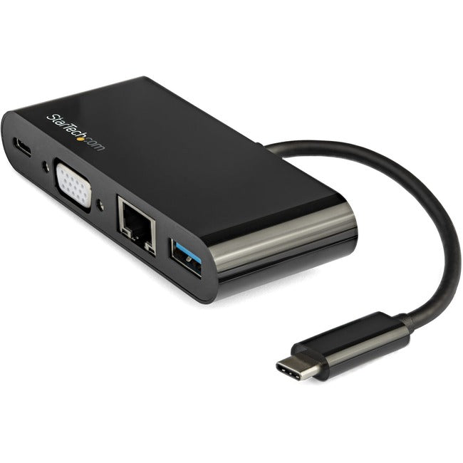 StarTech.com USB C VGA Multiport Adapter - Power Delivery Charging (60W) - USB 3.0 - GbE - USB C Adapter for Mac, Windows, Chrome OS