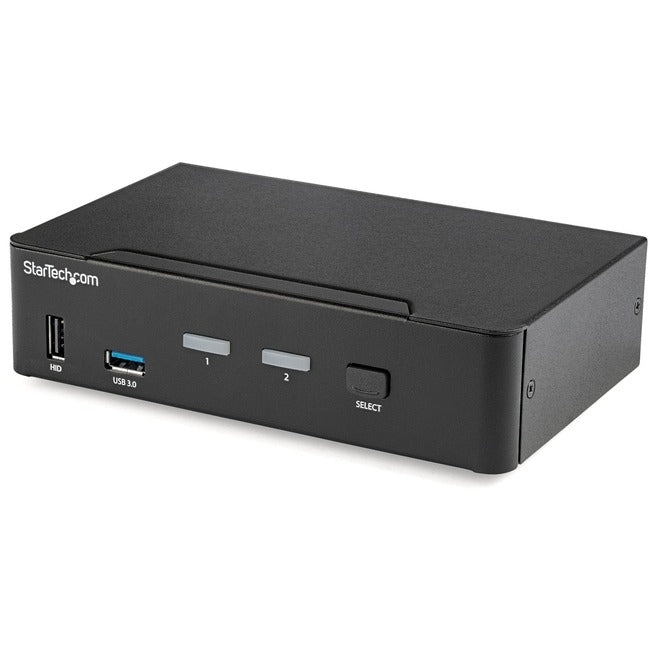 StarTech.com 2 Port DisplayPort KVM Switch - TAA Compliant - 4K 60Hz - 2 Port USB 3.0 Hub - Digital & Analog Audio