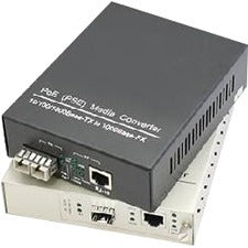 AddOn 10/100/1000Base-TX(RJ-45) to 2 Open SFP Port POE+ Media Converter Default Title