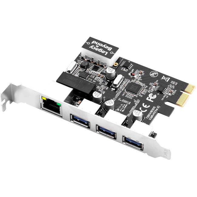 SIIG USB 3.0 3-Port Hub with LAN PCIe Host Card Default Title