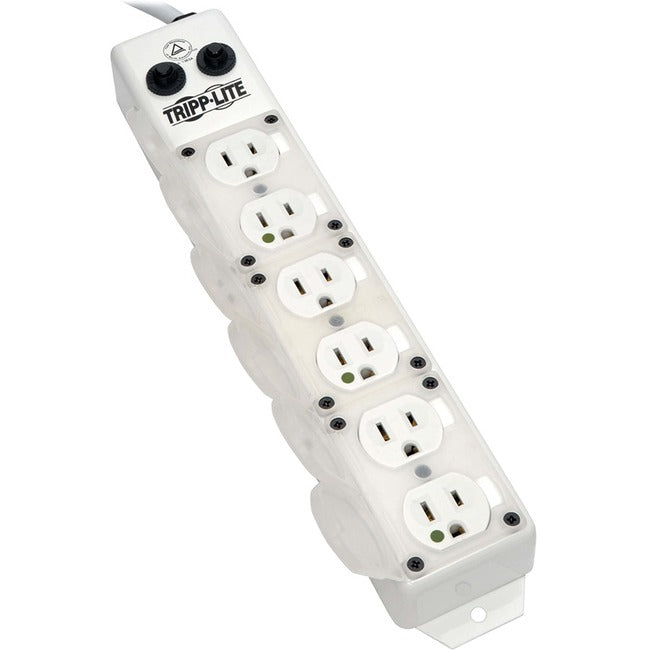 Tripp Lite Power Strip Medical 120V 6 Outlet UL1363A 15ft Right Angle Cord
