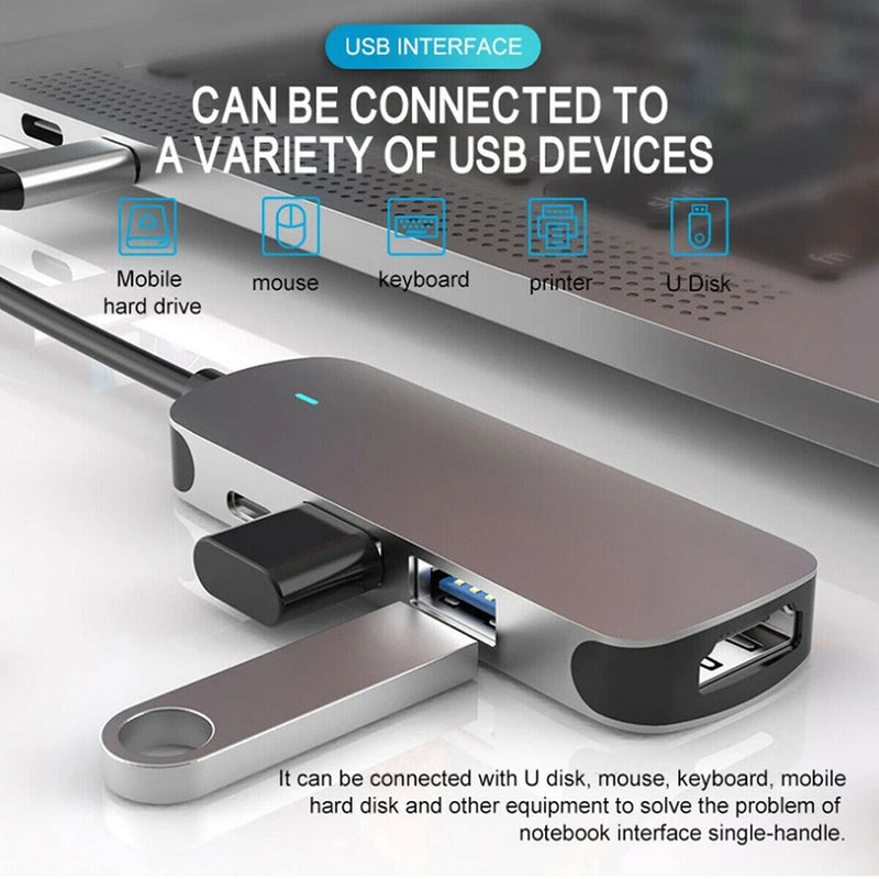 Docking Station Converter Type C to HDMI 4K VGA RJ45 Multi USB 3.0 PD Dock Station for MacBook Pro Lenovo Docking Station USB C