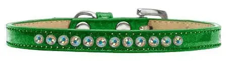 Ab-Crystal-Size-12-Emerald-Green-Puppy-Ice-Cream-Collar-GreatEagleInc-319627732