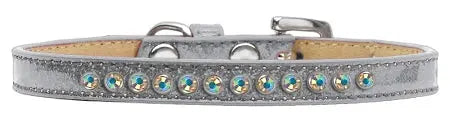 Ab Crystal Size 14 Silver Puppy Ice Cream Collar Default Title