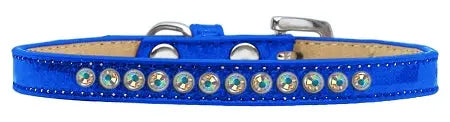 Ab Crystal Size 16 Blue Puppy Ice Cream Collar Default Title
