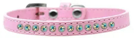Ab-Crystal-Size-8-Light-Pink-Puppy-Collar-GreatEagleInc-319641299