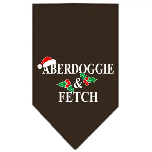 Aberdoggie Christmas Screen Print Bandana Cocoa Small Default Title