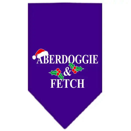 Aberdoggie-Christmas-Screen-Print-Bandana-Purple-Small-GreatEagleInc-333812777