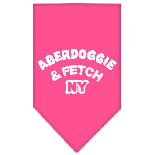 Aberdoggie Ny Screen Print Bandana Bright Pink Large Default Title