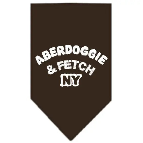 Aberdoggie Ny Screen Print Bandana Cocoa Large Default Title