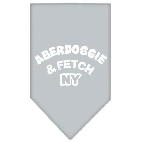 Aberdoggie Ny Screen Print Bandana Grey Small Default Title