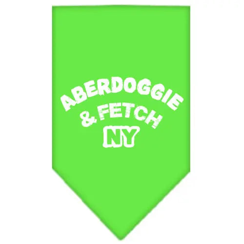 Aberdoggie Ny Screen Print Bandana Lime Green Large Default Title