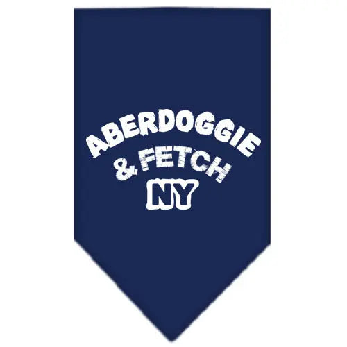 Aberdoggie Ny Screen Print Bandana Navy Blue Small Default Title