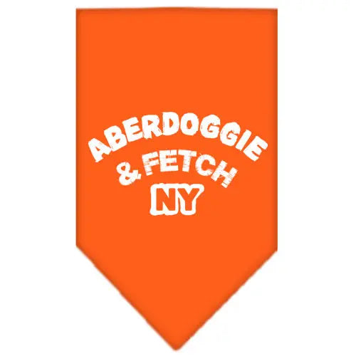 Aberdoggie Ny Screen Print Bandana Orange Small Default Title