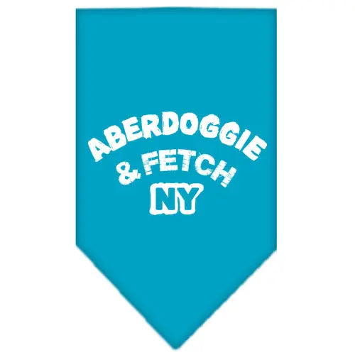 Aberdoggie Ny Screen Print Bandana Turquoise Small Default Title