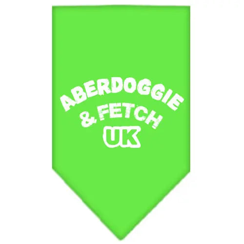 Aberdoggie Uk Screen Print Bandana Lime Green Small Default Title
