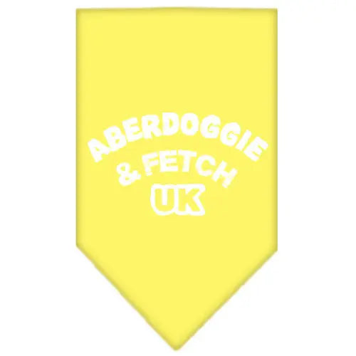 Aberdoggie Uk Screen Print Bandana Yellow Large Default Title
