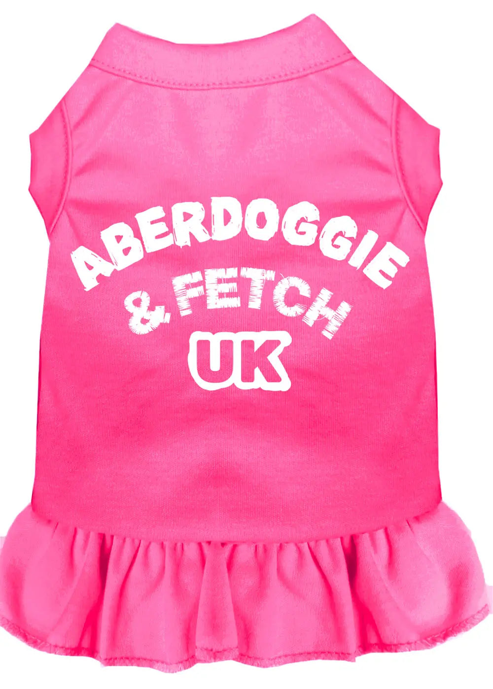 Aberdoggie Uk Screen Print Dress Bright Pink Lg Default Title