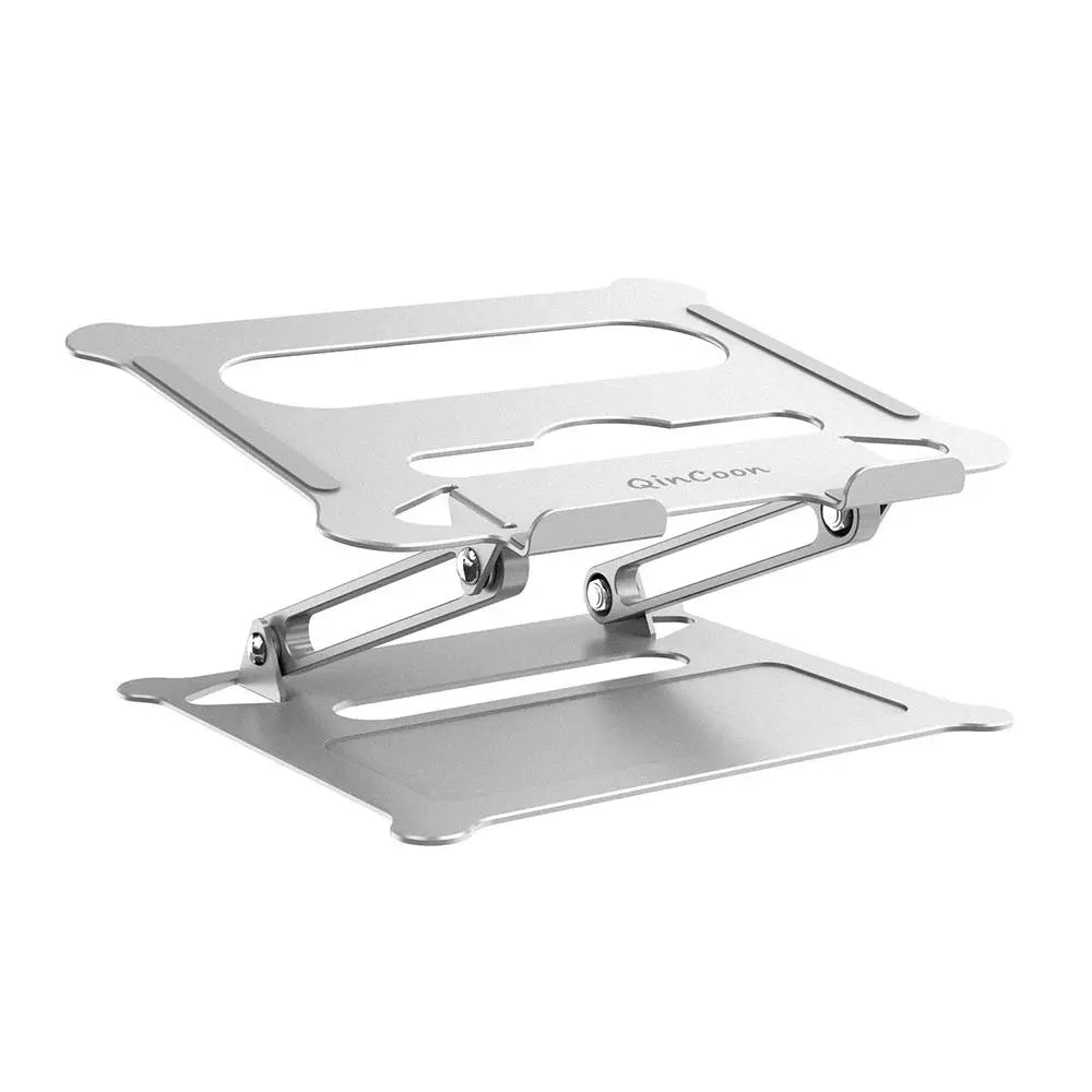 Adjustable Aluminum Laptop Stand Ergonomic Multi-Angle Desk Laptop Holder w/Heat-Vent for Notebook MacBook Dell HP More 10-17.3" (Silver) - GreatEagleInc